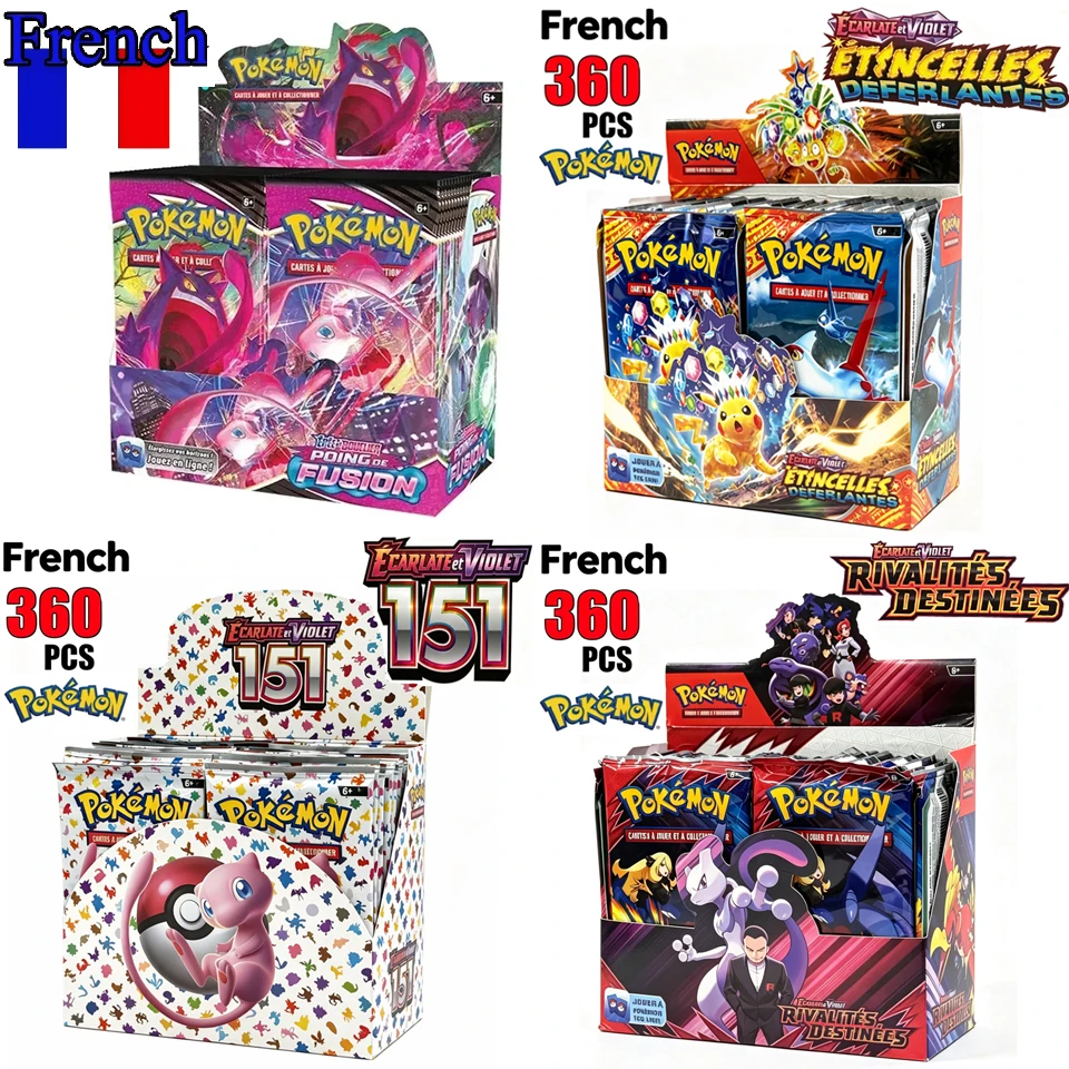 Pokémon Französische Version 80-360 Stück Karten 151 Destined CROWN ZENITH SILVER TEMPEST Lost Origin Brilliant Stars Kartensammlung