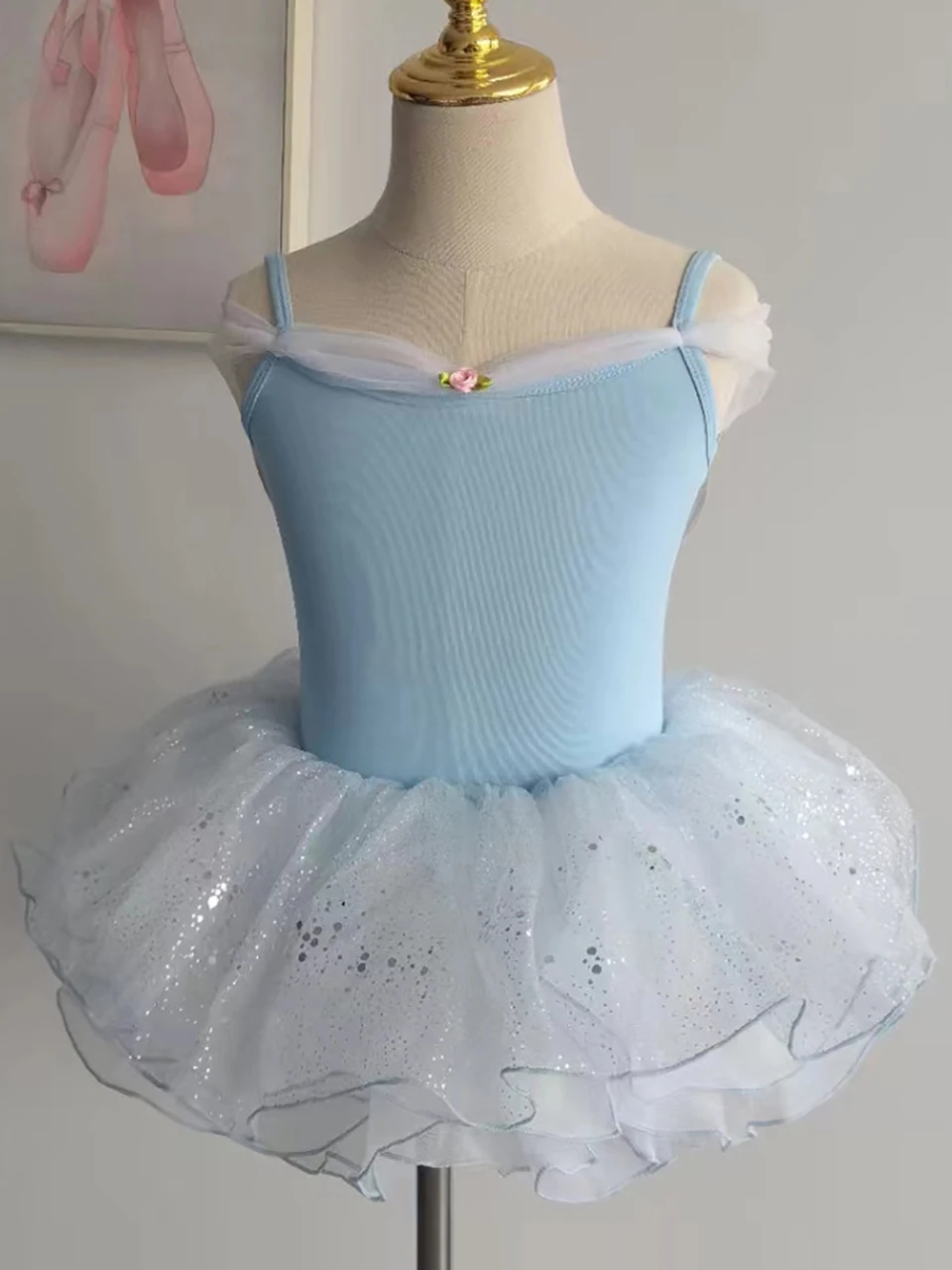 Children Dance Clothes Camisole Practice Ballet Body Dancewear Butterfly Stage Performance Skirt Gymnastics Leotard Costumes