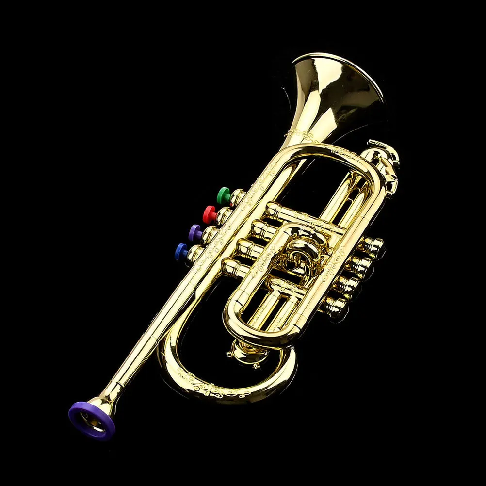 4 Tones Trumpet Kids Plastic Imitation Musical Kids Playthings Instrument Early Educational Plaything Toddler Music