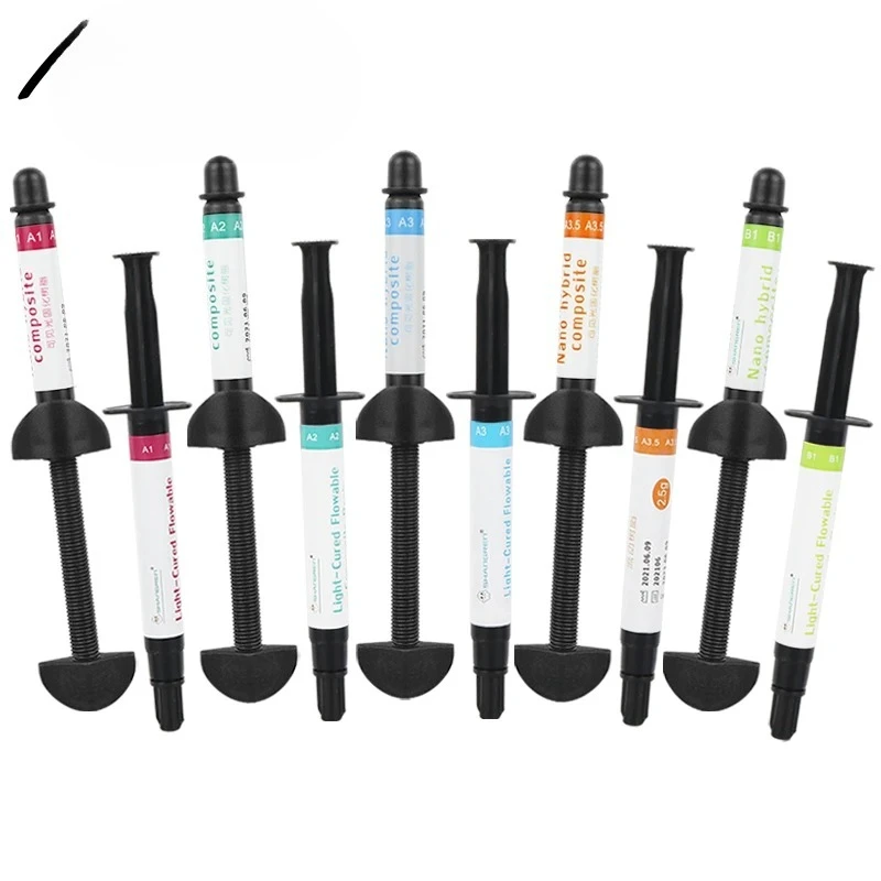 

A1 A2 A3 A3.5 B1Dental Curing Light Resin Dentist Light Curing Resin Shade Hybrid Composite