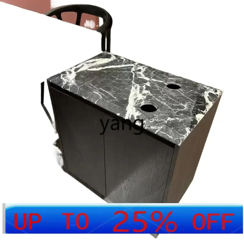 

LH minimalist black and white flower marble tea kettle integrated, simple and modern on the side