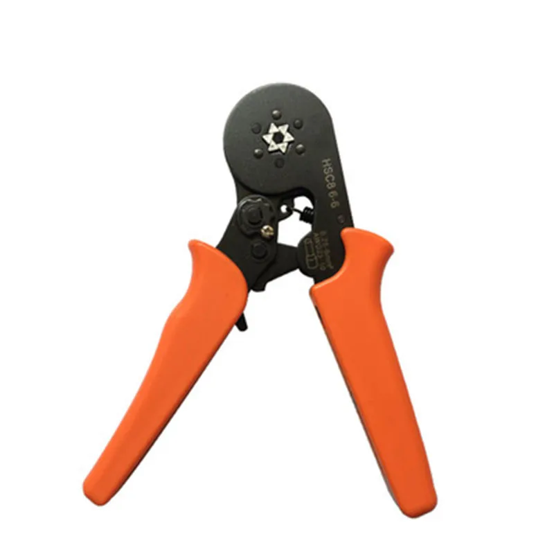 Promotion Crimping Pliers HSC8 6-6 Nylon Handle Six Mandrel Ratchet Ferrule Crimp Tool Connector 0.25-6 For Wire End Ferrule