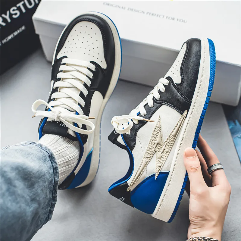 Retro Fashion Skateboarding Shoes for Men Comforatbale Leather Designer Sneakers Men Non-slip Men\'s Sports Sneakers Basket Homme