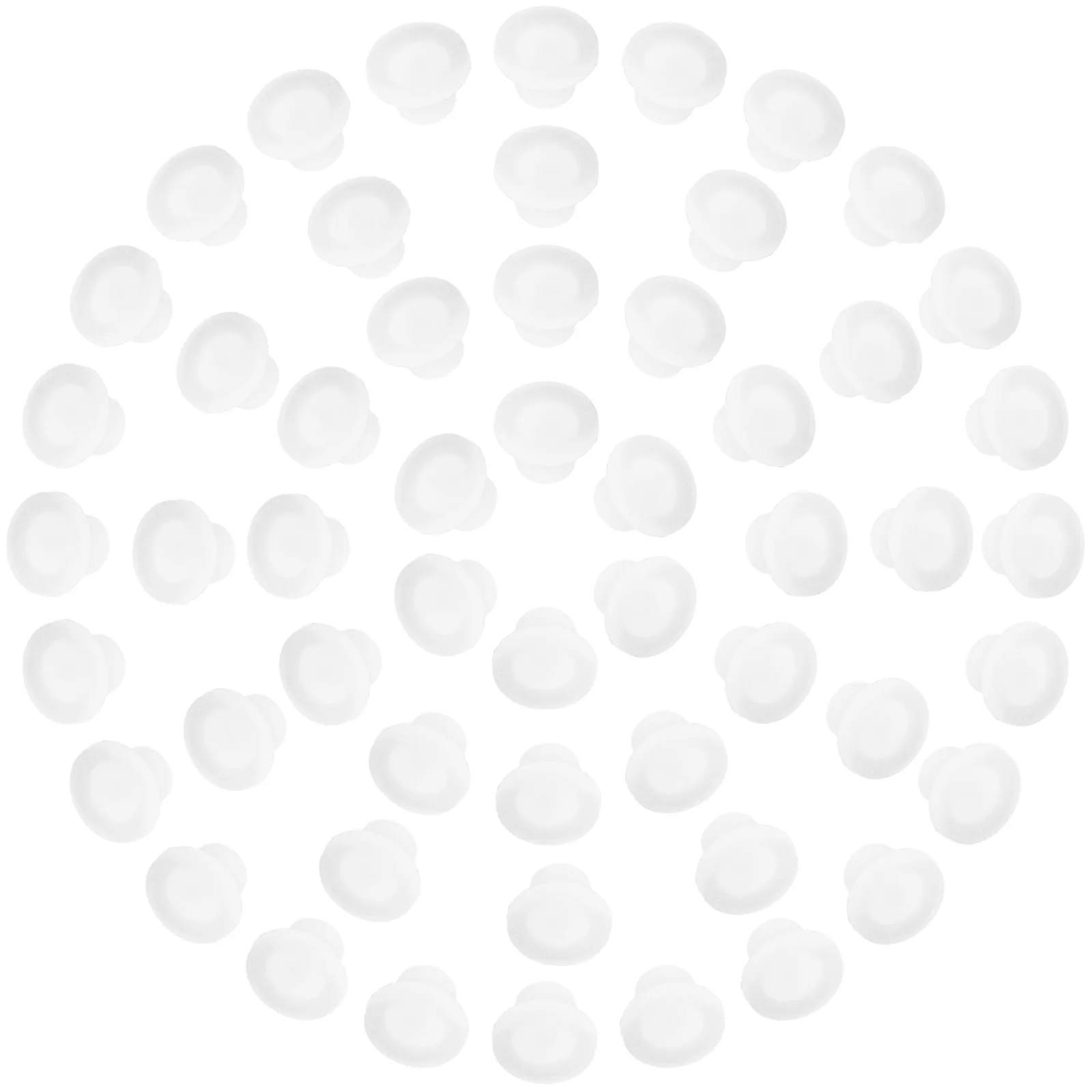 

100pcs Silicone Button Caps Clear Round Hole Plugs For Furniture Wardrobe Cabinet Shelf Drilling Panel Dust Protection Soft
