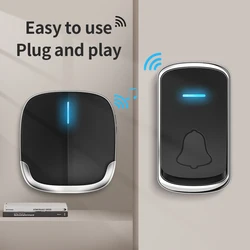 Wireless Doorbell Self Powered Door bell Smart Home Sets Outdoor House Waterproof Button Receiver No Battery Chime Receiver