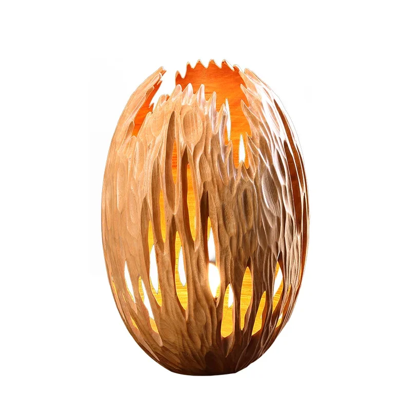 

Club Wooden Large Table Lamp Hotel Bedroom Decorative Lamps Living Room Coffee Table Desk Lamp