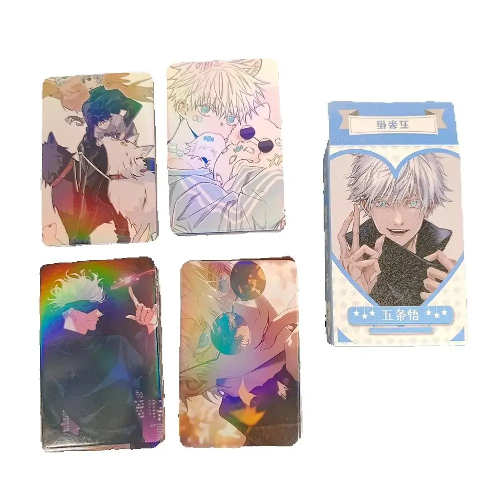 55 Pc/set Gojo Satoru Jujutsu Kaisen Manga Laser Lomo Card Album Comic Characters Photocard Fans Collection Cards