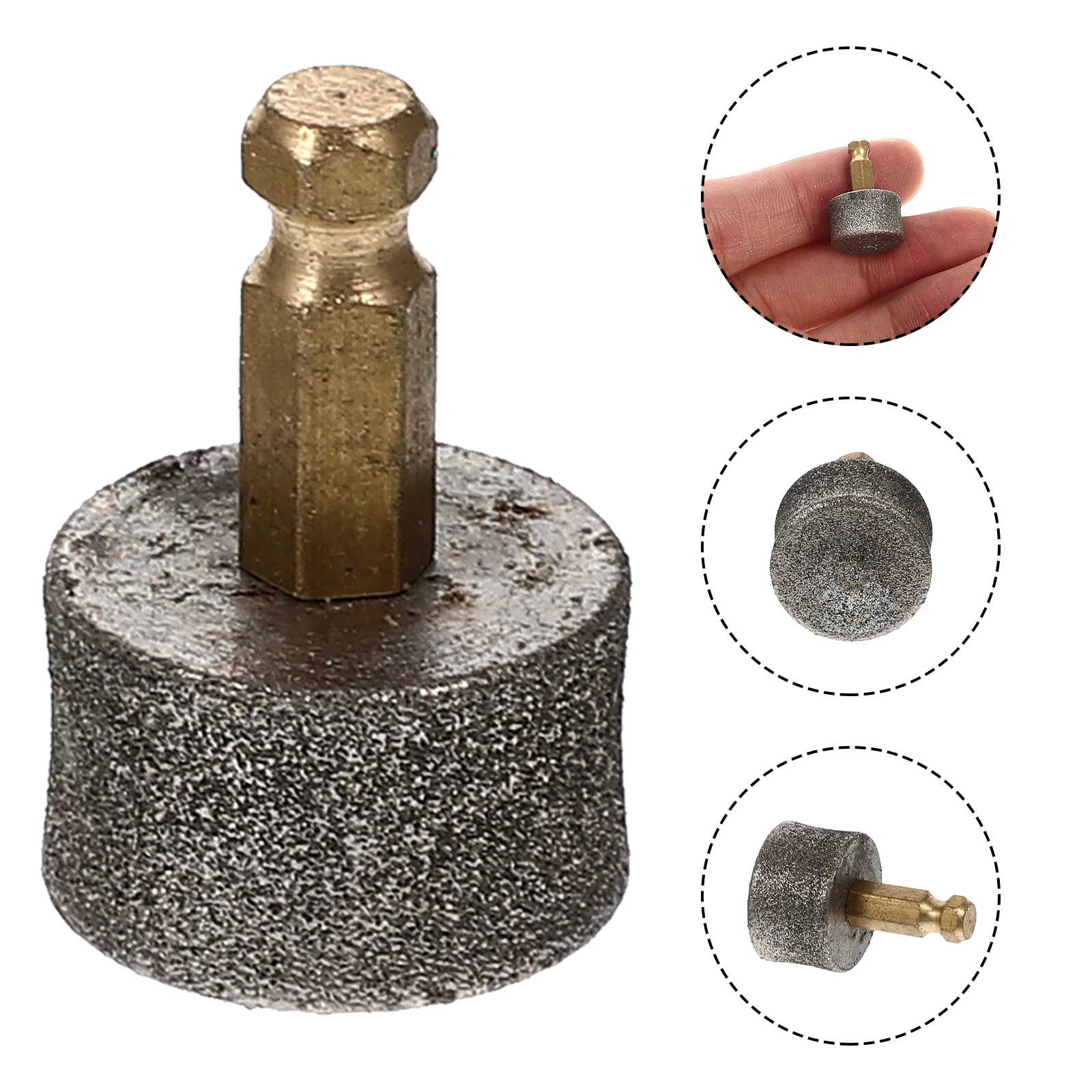 

6Pcs Pet Nail Heads Premium Wear Resistant Grinding Bits for Dog Cat Nail Grooming Tool Replacement Smooth Polishing for Pets