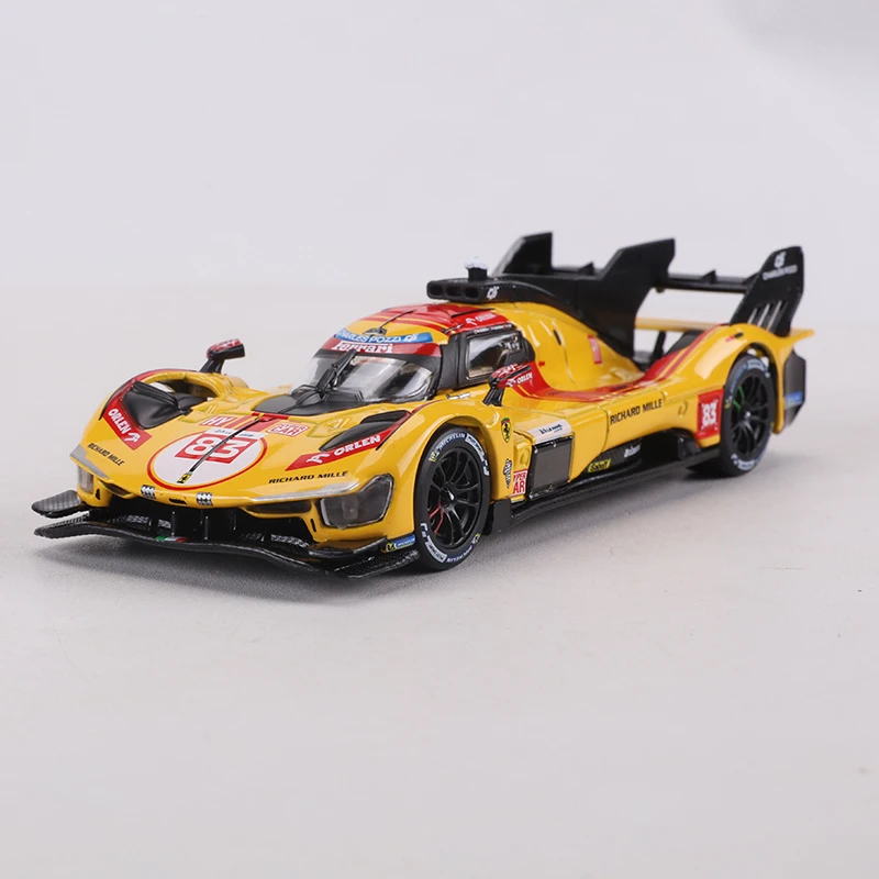 Burago 1:43 Ferrari 499P 24 Hours of Le Mans Car NO.83 Muddy distressed version Alloy Model Car
