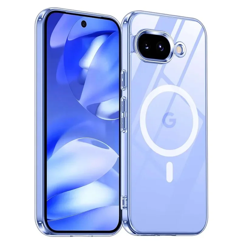 Phone Case: Transparent For Magsafe Magnetic Hard Case For Google Pixel 9A 10A 11 10 9 8 7 Pro XL 8A Clear Shockproof Back Cover