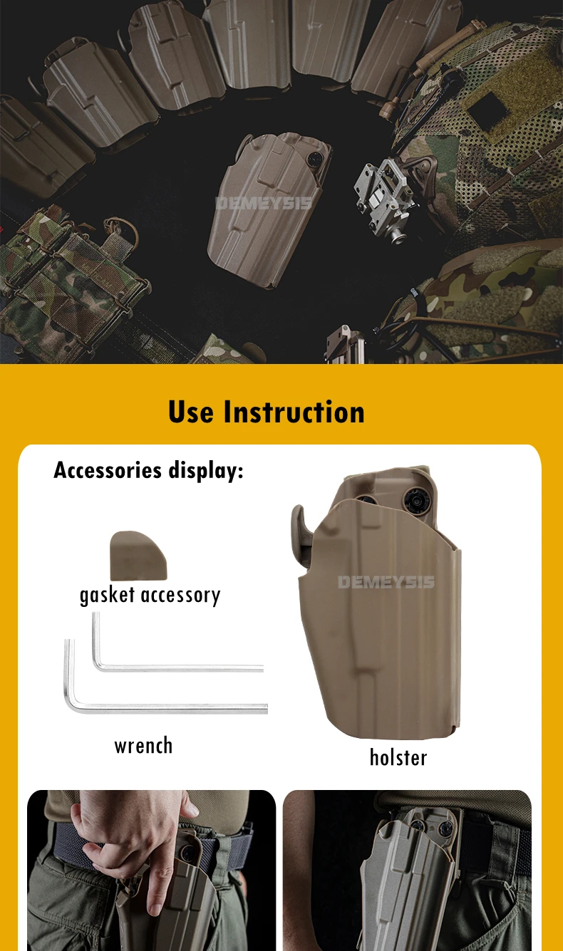 Tactical Gun Holster for G17 20 21 22 37 SIG P226 Hunting Shooting Pistol Waist Holsters Airsoft Combat Gun Case