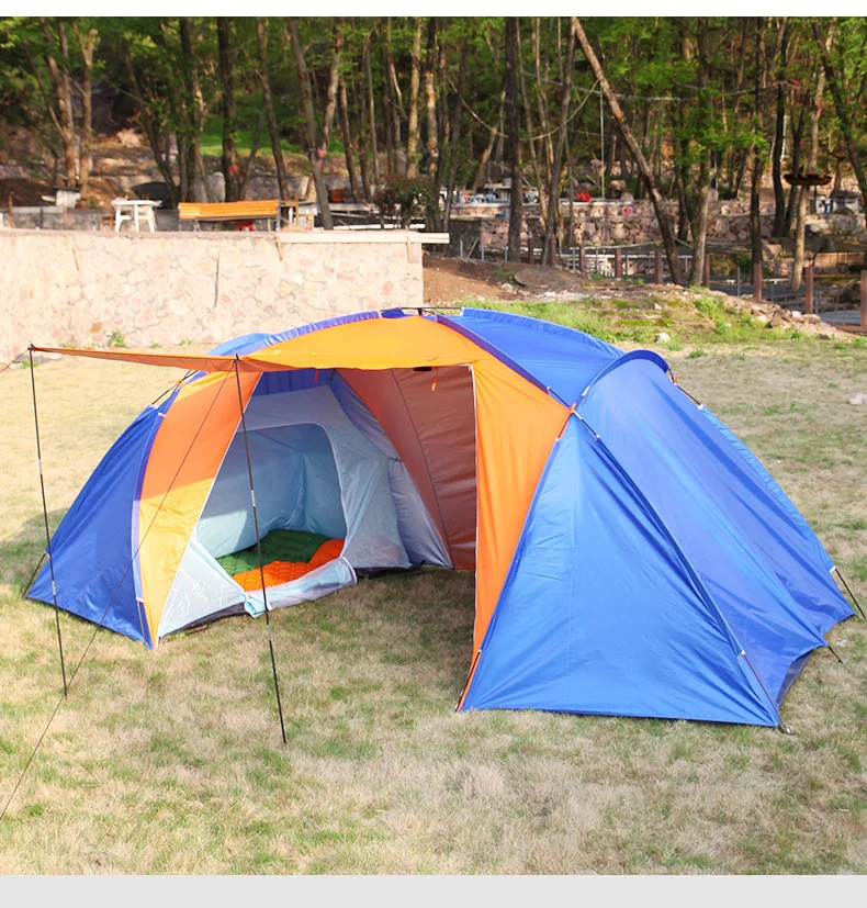 

Outdoor Camping Travel Glamping 8-10 Person Extra Enlarge Size Waterproof Windproof Foldable Family Bivouac Tent