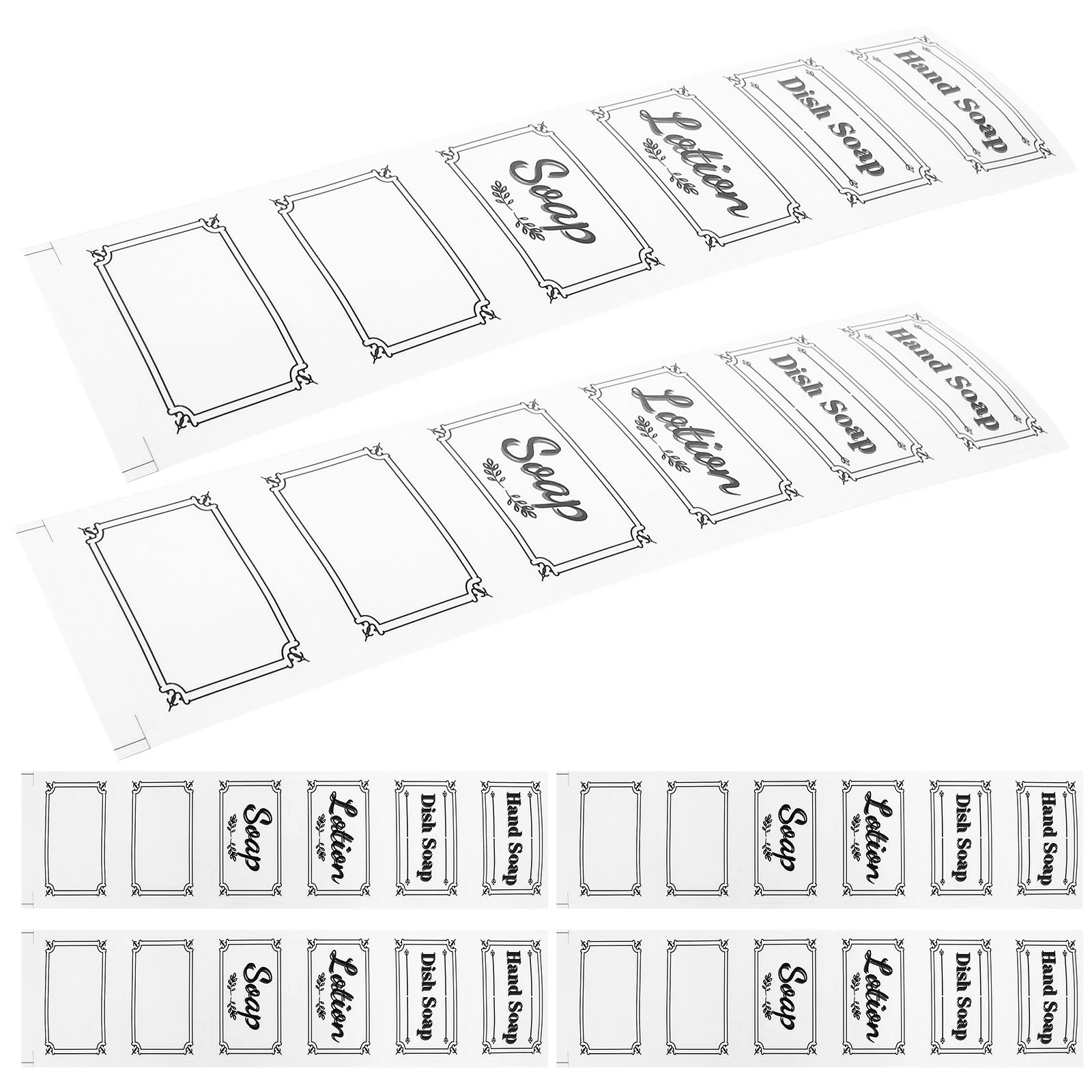 6 Pcs Shampoo Label Spray Bottles Clear Soap Stickers Detergent Decals Paper Waterproof Labels Travel Bathroom Hand