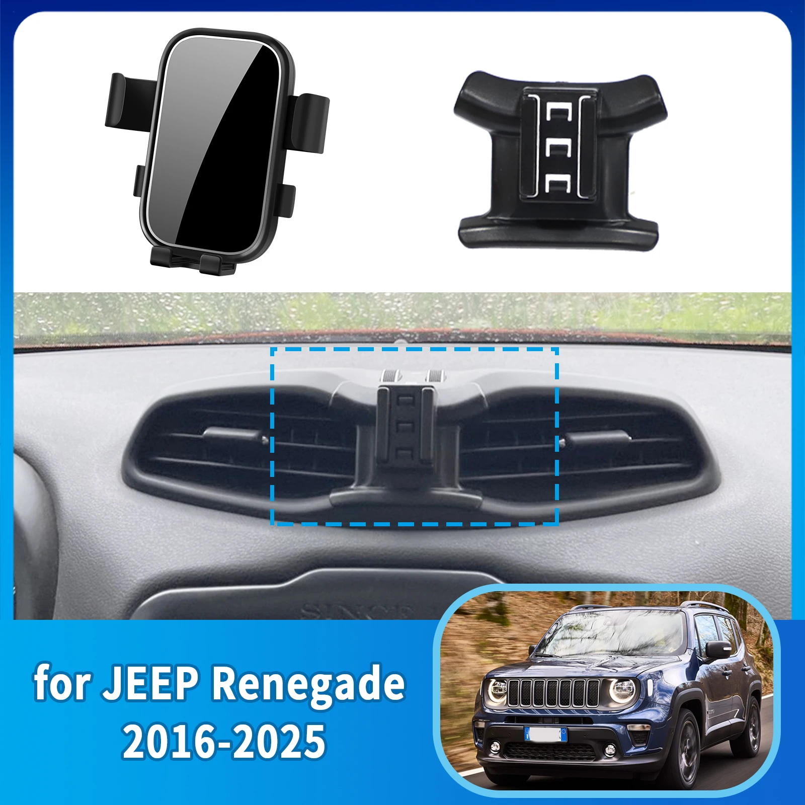 

Accessories Car Mobile Phone Holder for JEEP Renegade 2016~2025 GPS Bracket Navigation Stand Auto