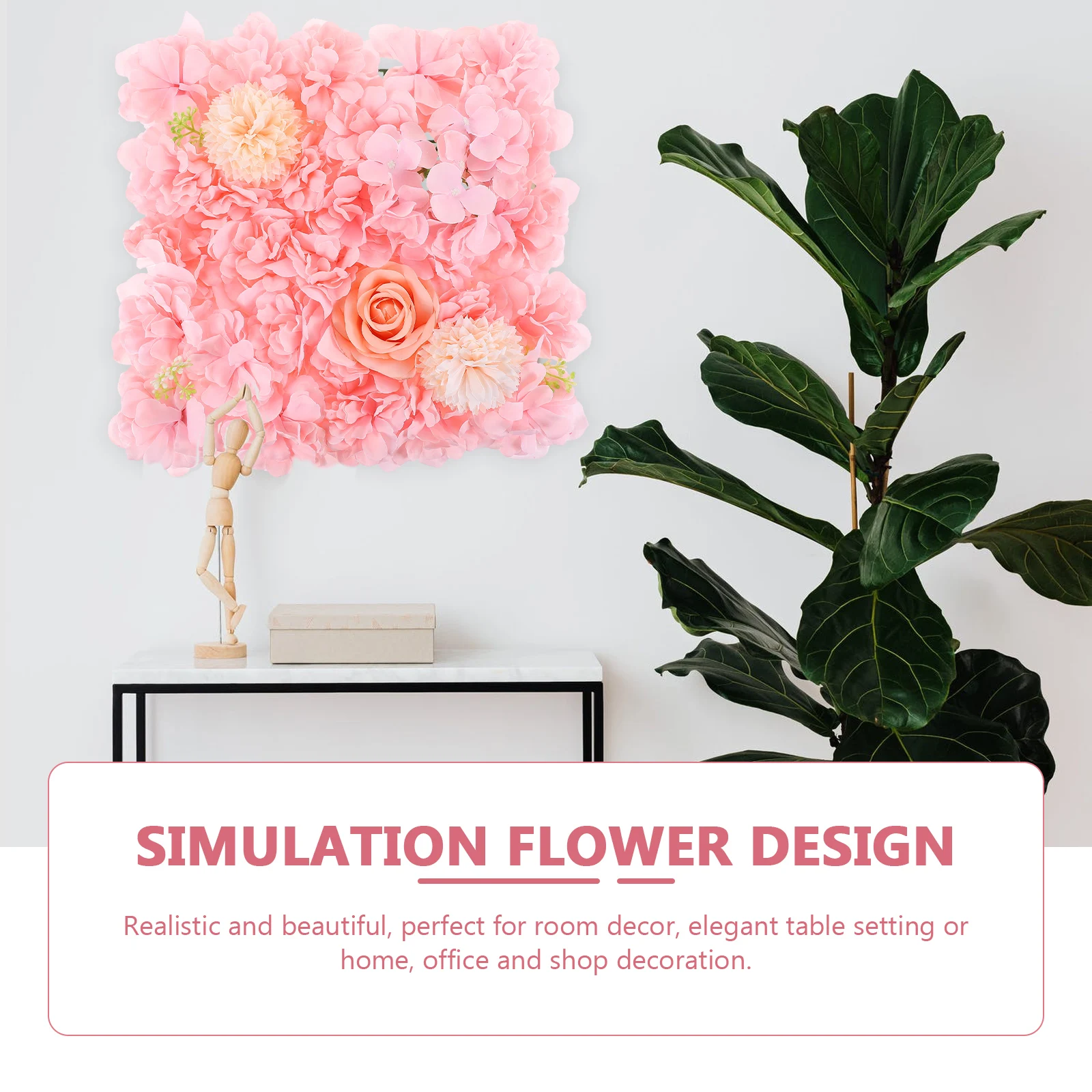 

Simulation Artificial Flowers Wall Rose Flower Wall Decor Wedding Decoration Photo Background Home Office Shop Decor