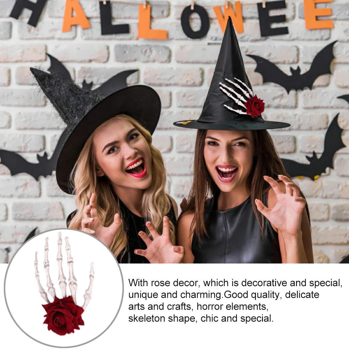 

Rose Hair Clip Halloween Hairpin Hairpins Dark Pe Miss Clips for Women