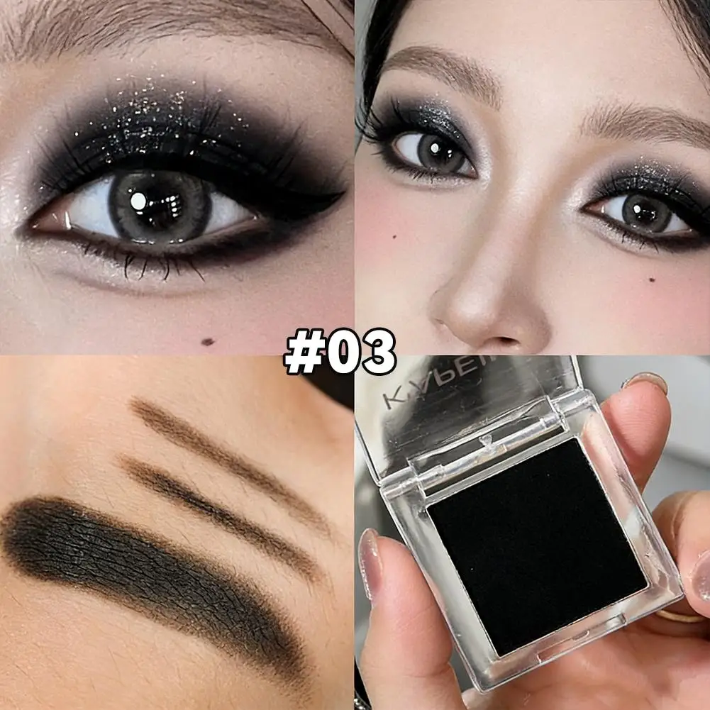 Matte Black White Eyeshadow Palette Natural Monochrome Long Lasting Brighten Silkworm Highlighter Eyeshadow Primer Eyes Makeup