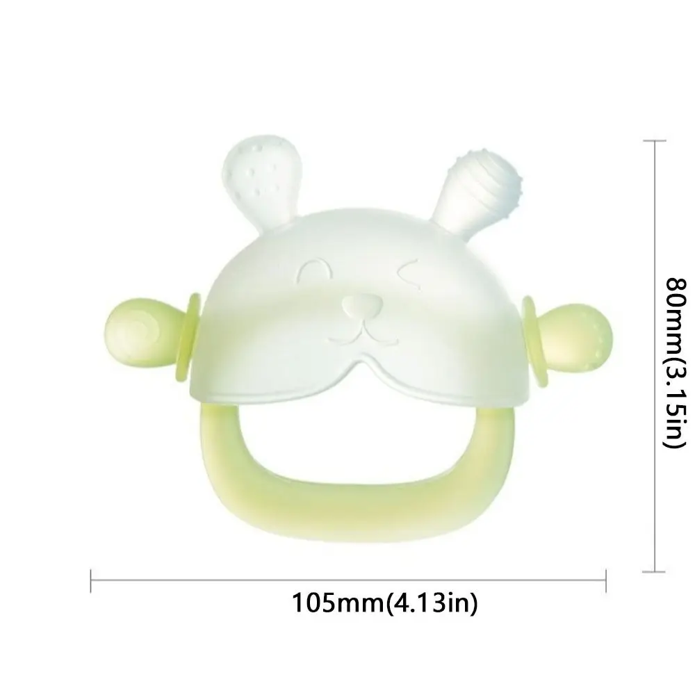 3 قطعة لينة سيليكون الأرنب لعبة التسنين الغذاء الصف الكرتون عضاضة قفازات BPA الحرة مكافحة الإبهام ألعاب التسنين الطفل مضغ