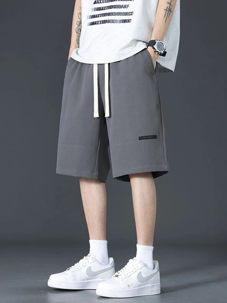 

Мужские спортивные брюки American Sle Spor: летние, молодежные, модные, повседневные, свободного кроя, длиной до колена, прямые, с охлаждающим эффектом