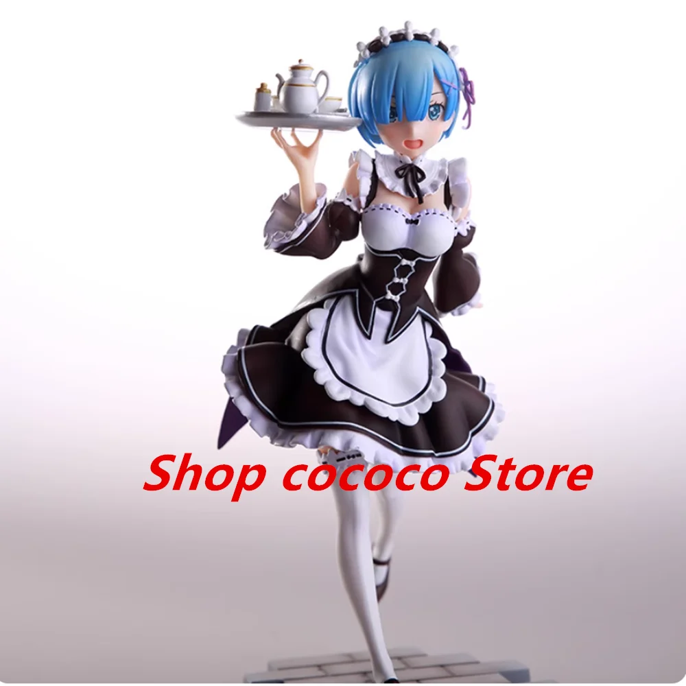 

Аниме Re:Zero фигурка Rem, фигурка, милая модель горничной, статуя, фигурка Rem, кукла Remu, коллекция, украшение для рабочего стола, орнамент, подарок