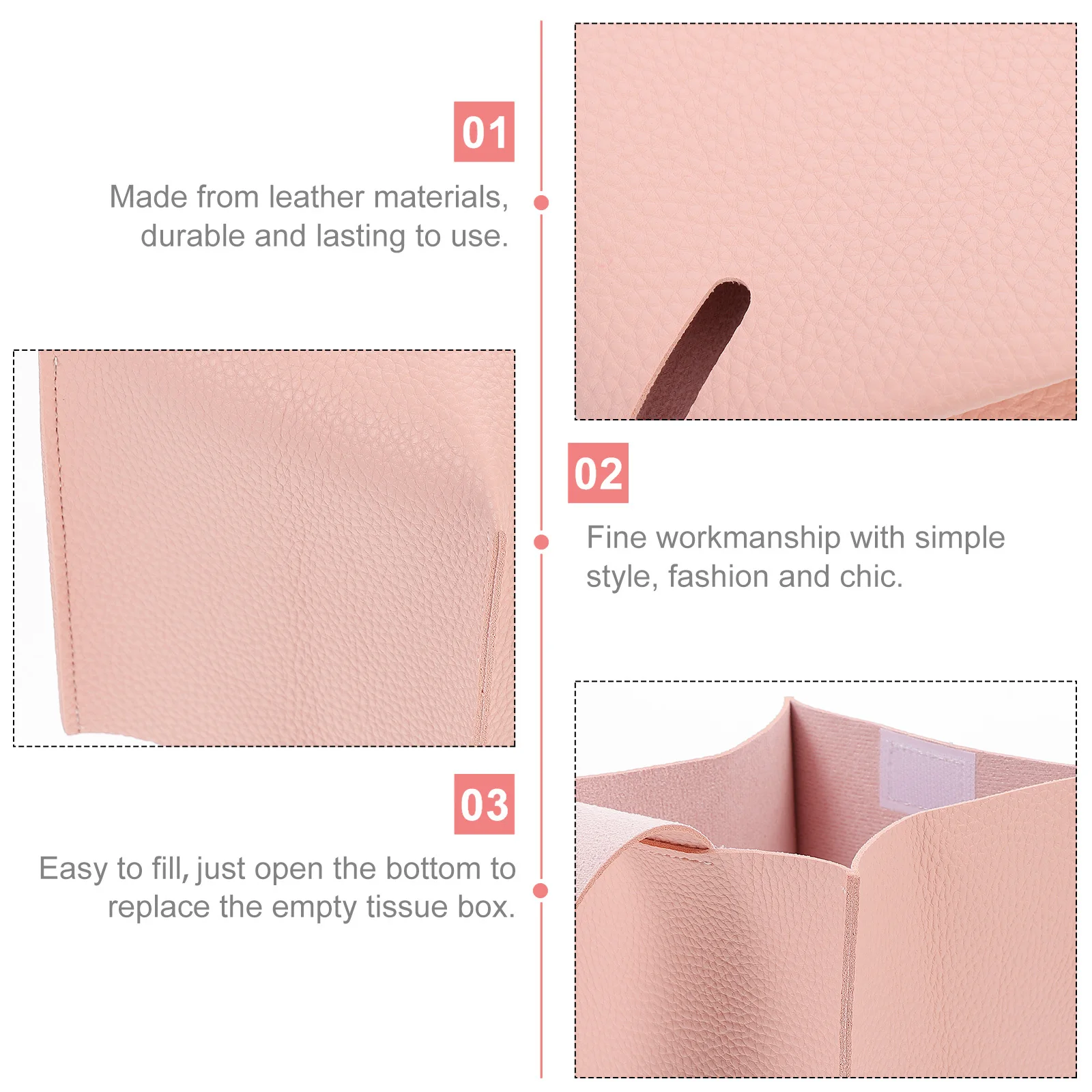 

Tissue Container Napkin Box for Home Office Car Hotel Room Practical Storage Pouch Household Tissue Box