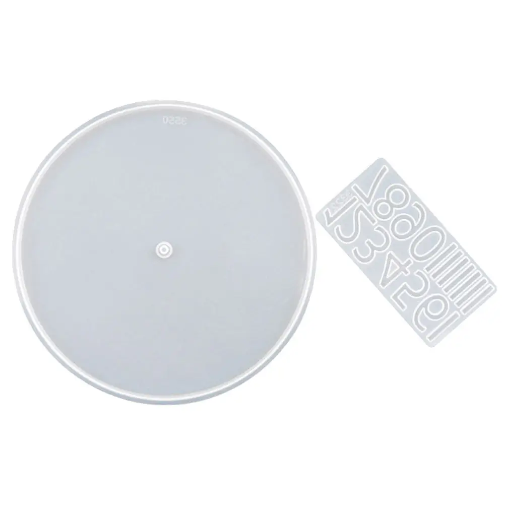 

1 Set Round Resin Clock Dial Mold Arabic Numerals Silicone Easy Release Casting Mold for DIY Clock Office Decor
