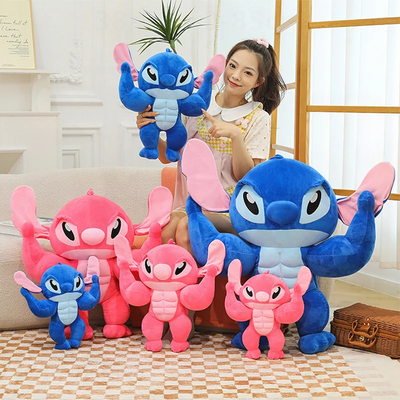 

Plush Toy Baby Stitch Doll Gift for Kids Birthday Christmas Muscle Fitness Cartoon Stuffed Animal Interstellar Buddy Plushie