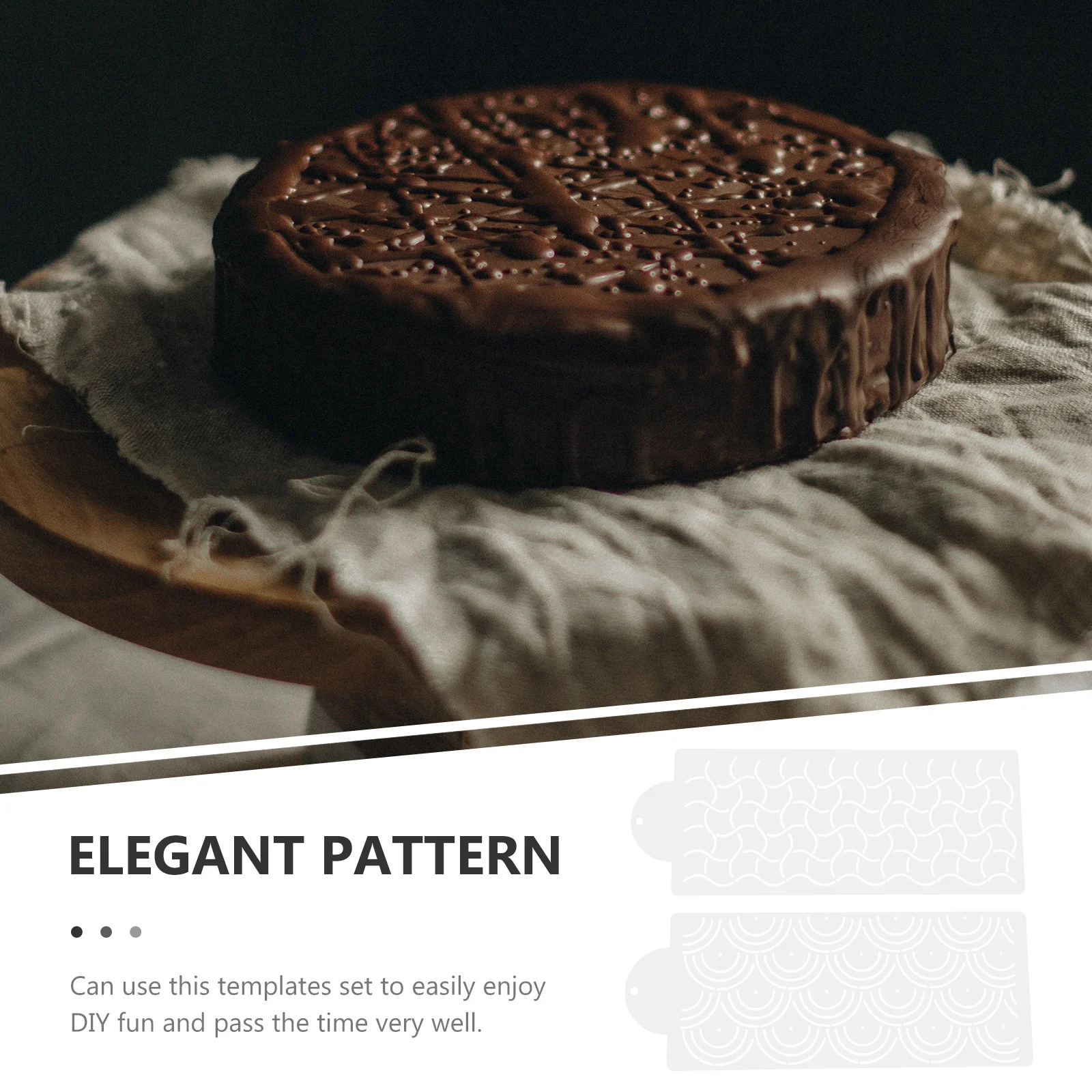 

12pcs Baking Cake Decoration Stencils Hollow Design Reusable Non-Stick For Mousse Cookies Fondant Diy Craft Wedding Birthday