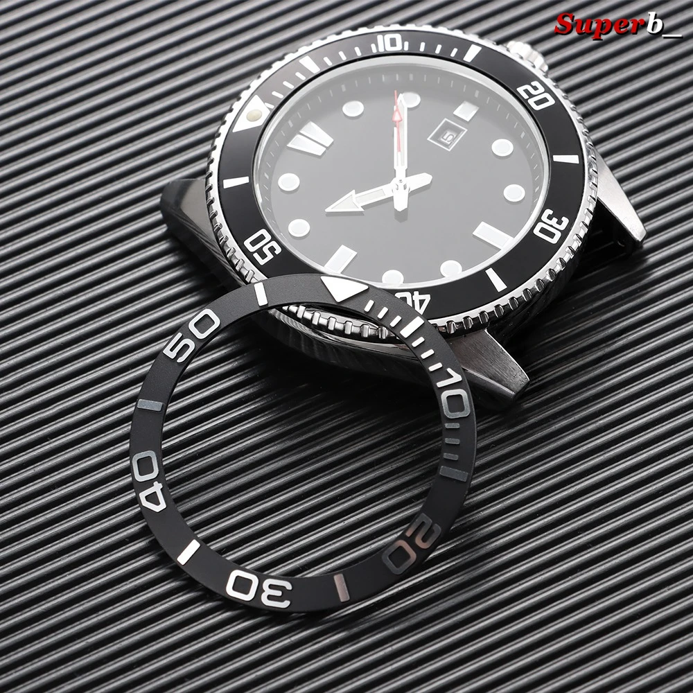 38mm Ceramic Sloping Various Colors Watch Bezel Insert Fit 40mm Watch Case Accessories for GMT SUB Black Silver Watches Parts