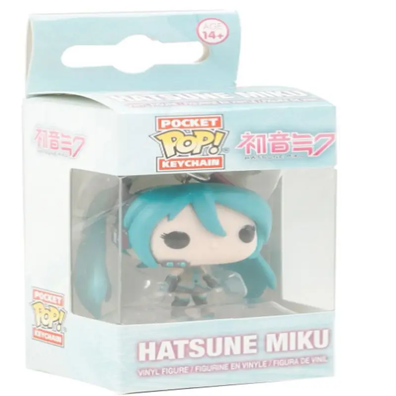 FUNKO POP Anime Hatsune Miku Keyring Pocket Pop Keychain Toy Action Toy Figures Key Chain Vinyl Figure Doll Toys for Children view 4