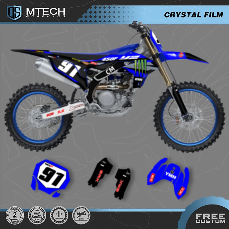 

DSMTECH Custom Team мотоциклетные графические фоны, наклейки, наборы наклеек для YAMAHA YZF450 2023-2025 YZF250 2024-2026 002