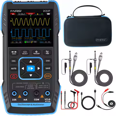 FNIRSI 2C23T 2C53T Upgrade 50MHz Handheld Digital Oscilloscope Multimeter Signal Generator  3 in 1 Dual Channel Automotive Tools