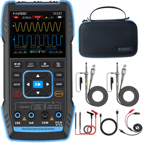 FNIRSI 2C23T 2C53T Upgrade 50MHz Handheld Digital Oscilloscope Multimeter Signal Generator  3 in 1 Dual Channel Automotive Tools