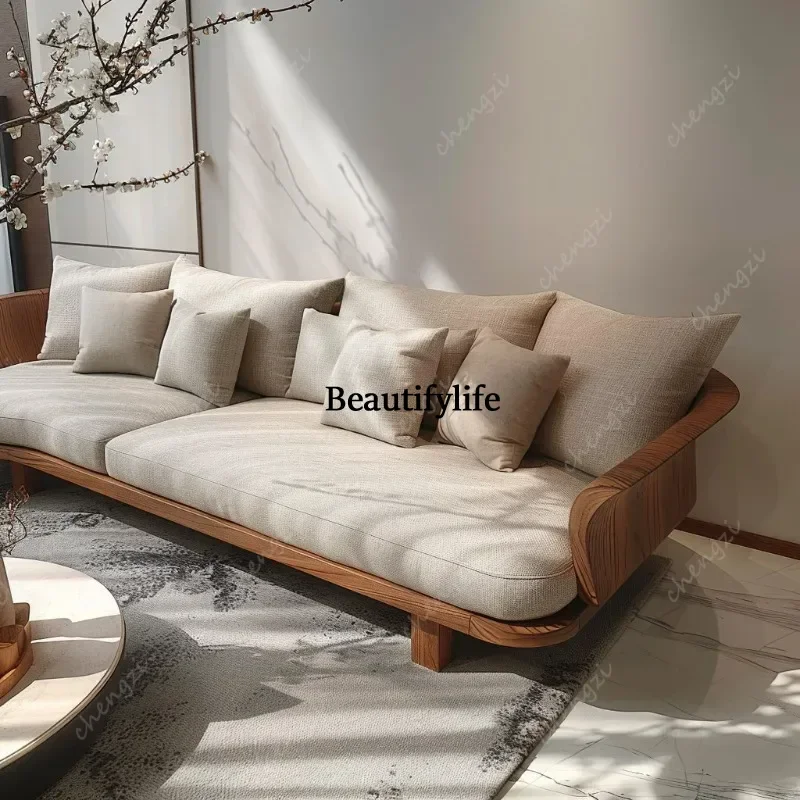 J132 New Chinese ash wood sofa new high-end living room hotel office home sofa