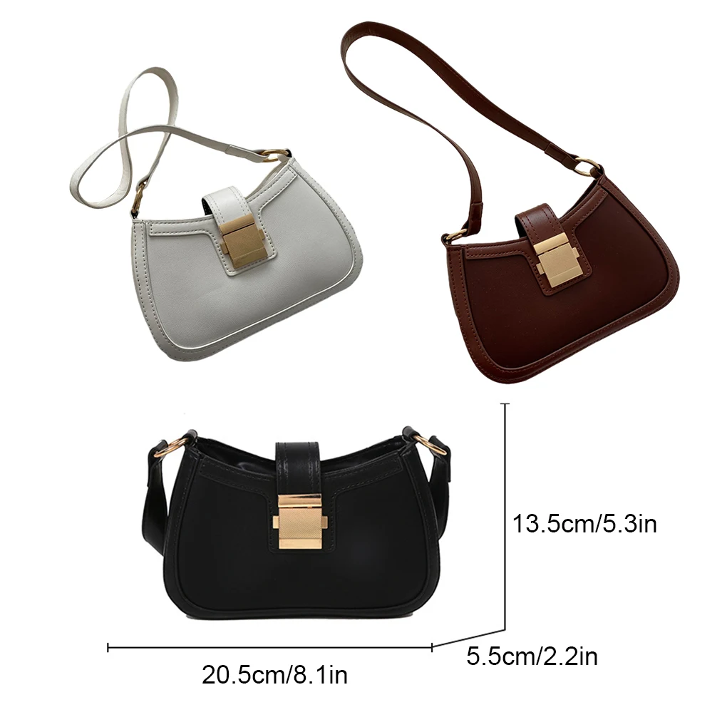 PU Wide Application Underarm Shoulder Bag Practical And Stylish Shoulder Bags Underarm Bag Handbag white