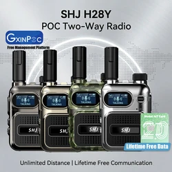 SHJ 4G PoC Radio with Lifetime Free Data & Lifetime Free Platform, Unlimited Range Walkie Talkie for Teams