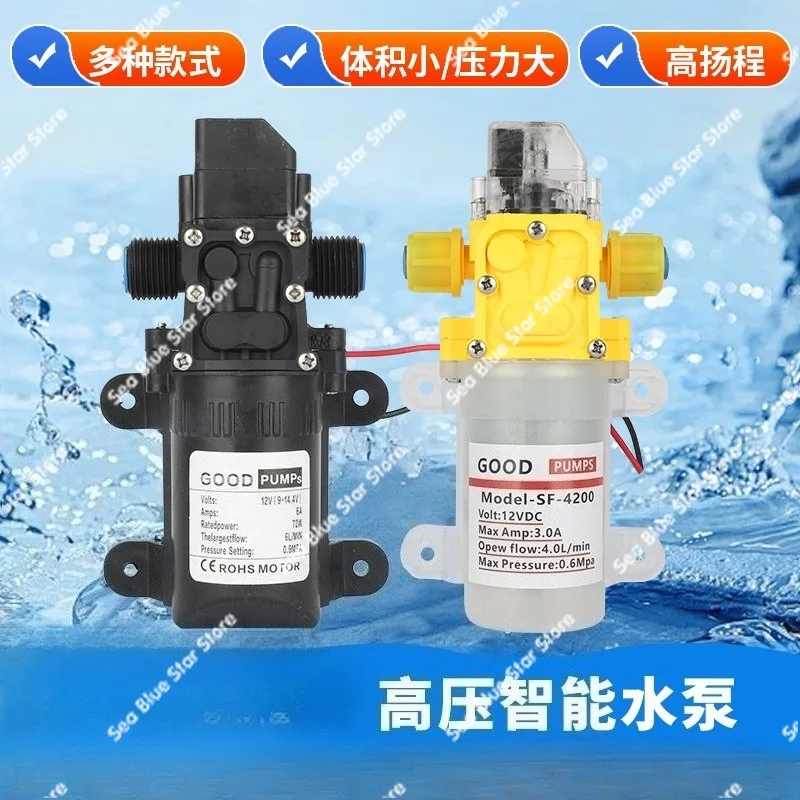Car Wash Water Pump Electric Diaphragm Pump 12v High Pressure Car Wash Electric Sprayer Accessories High Power Water Pump
