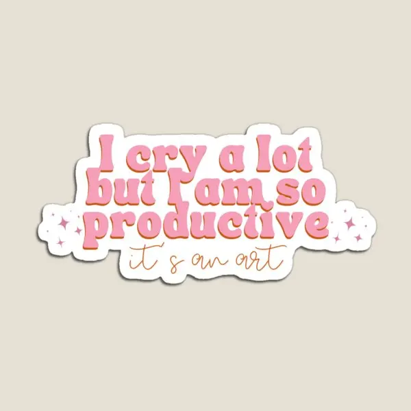 I Cry A Lot But I Am So Productive It Is  Magnet Refrigerator Colorful Baby  Children Decor Cute Toy Home Kids