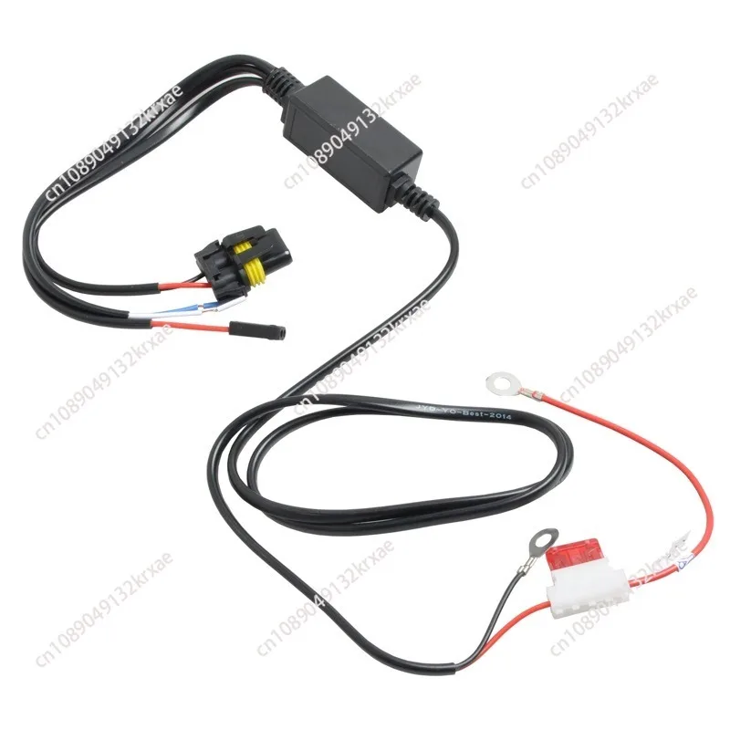 Electric vehicle motorcycle xenon lamp wiring harness fog lamp high beam headlight lens line group cross-border vehicle