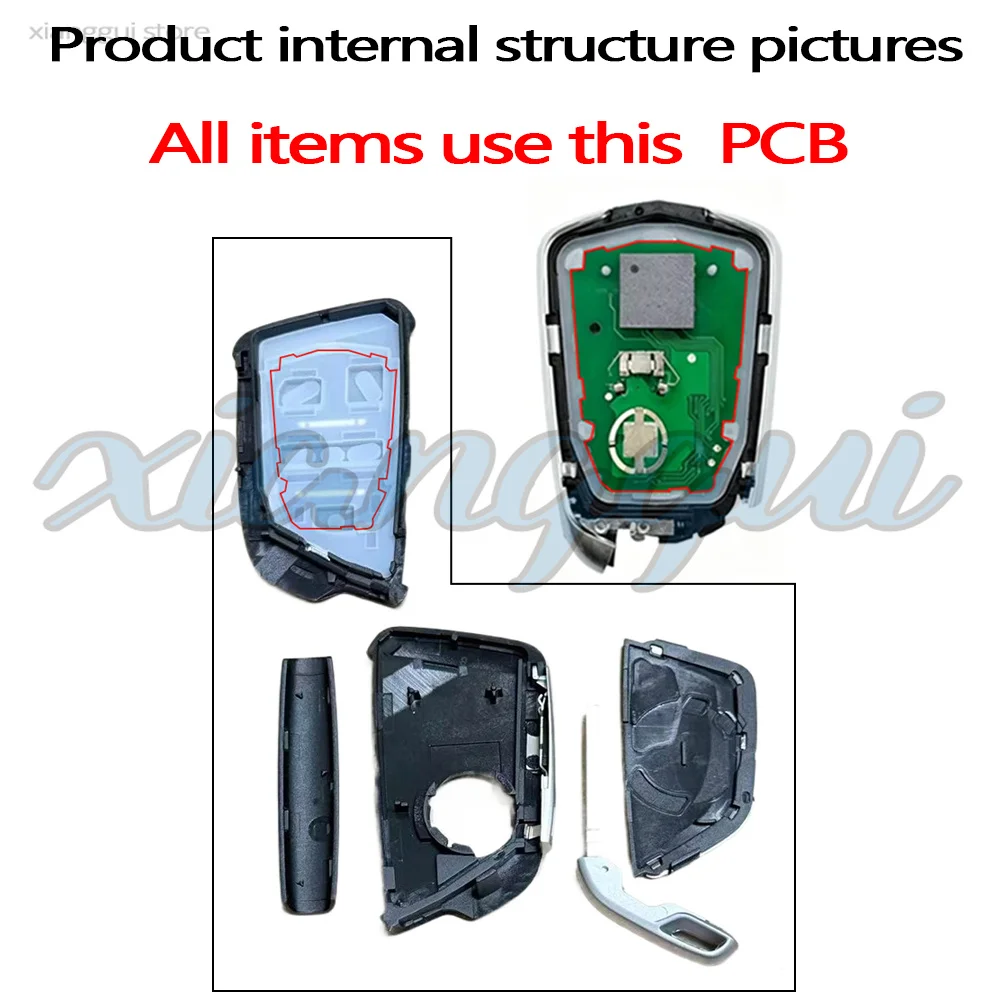 Upgrade 4 5 6 Buttons Modified Car Key Housing Key Case Shell for Cadillac Xt5 XTS CTS SRX ATSL XT4 CT6 ATS Escalade ES