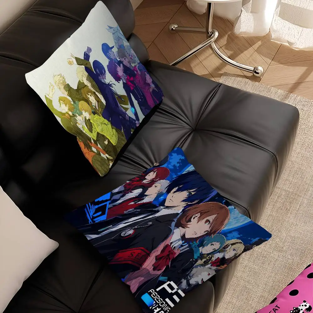 Anime Persona 3 Cushion Cover Inches Farmhouse Decor Home Throw Pillow Covers for Couch Decorations