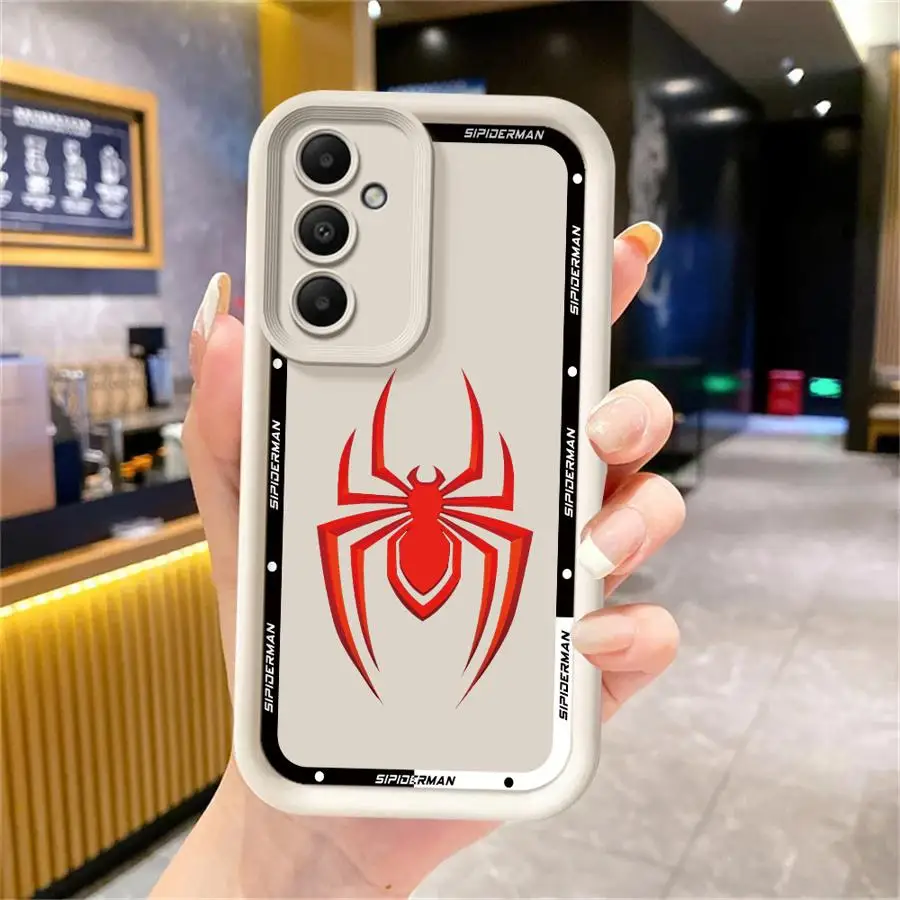 Marvel Sipiderman Logo Phone Case for Samsung Galaxy A15 4G A53 A25 A54 A73 A55 A72 A71 A52 A52s A51 5G A35 Capa Coque Cover