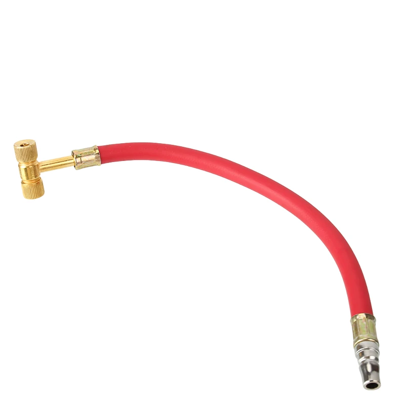 Double ended inflatable nozzle for hose motorcycle, bicycle, tire inflation nozzle, bicycle, truck, hand cranked gas filling rod