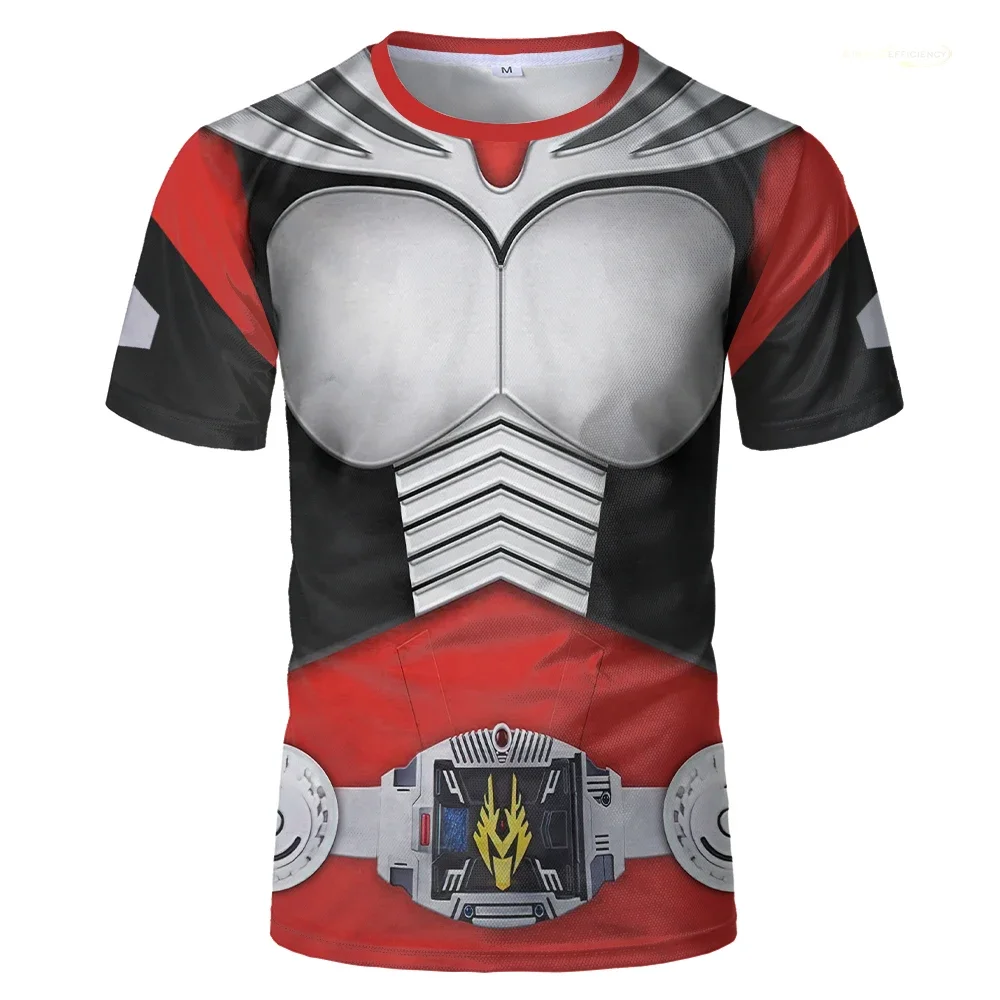 Japanese Anime Kamen Rider Whirlwind 3D Printed T-Shirts Men's and Women's Cosplay T Shirt Summer Street Fashion Sports Tops