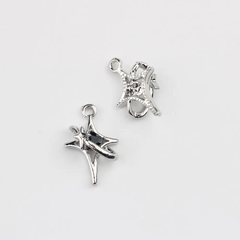 40pcs Vintage Star Jewelry Pendants Handmade Silvery Color Necklace Earrings Pendant Connectors Diy Jewelry Making Findings