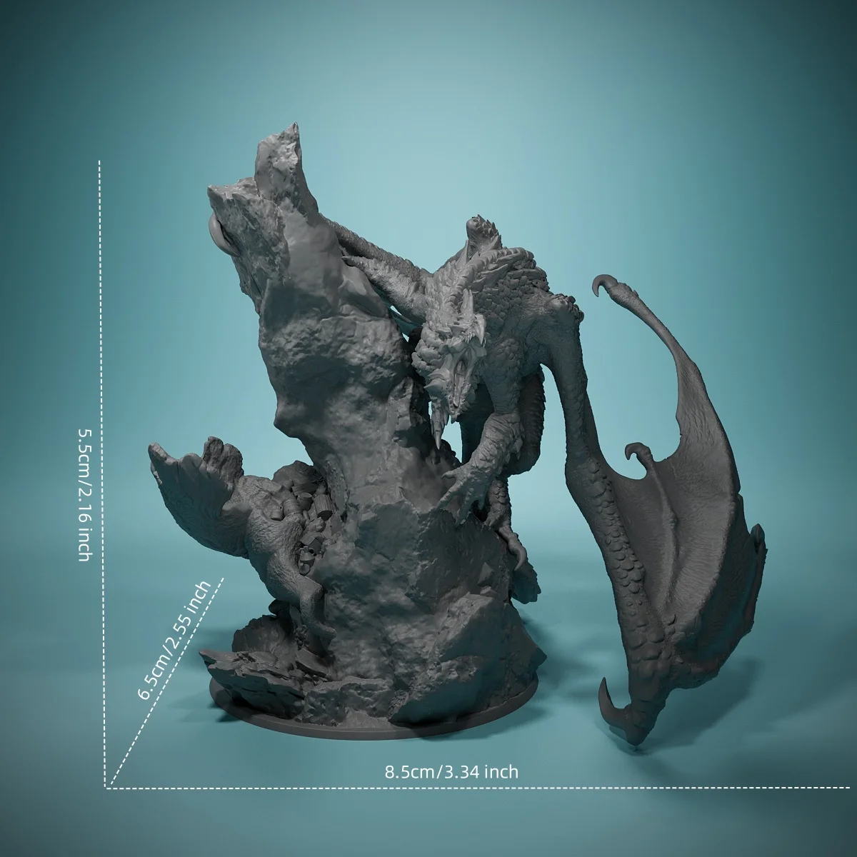 Legendary cromatic White Dragon-miniatura 3D de resina para juegos de rol, sala de juegos, regalos de vacaciones