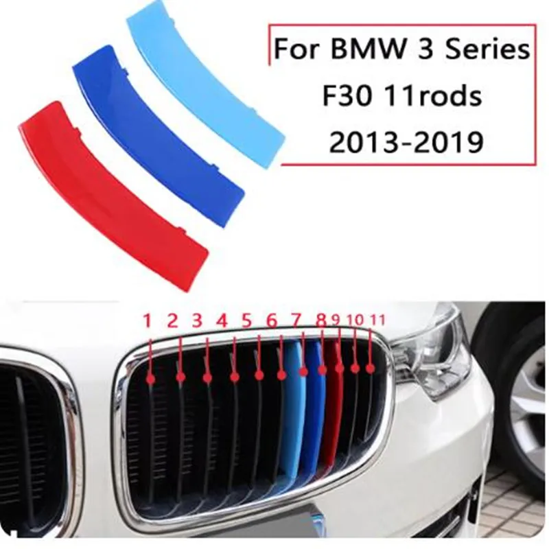 3pcs/lot Car Grille Network Decor Trims Grill Sticker for BMW E46 F30 E90 3 Series Car Style BMW Grille Sticker BMW Accessories