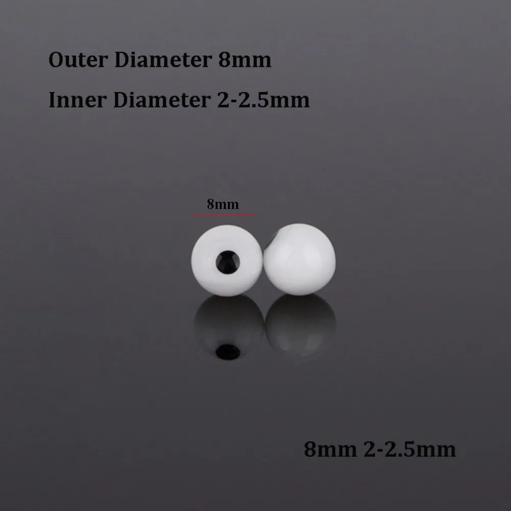 New 4/6/8/10mm Movable Glass Eyes Eyeball Pure Round Girl Fish Dots Smooth Movable Eyes Black&White Safety Animal Parts For BJD