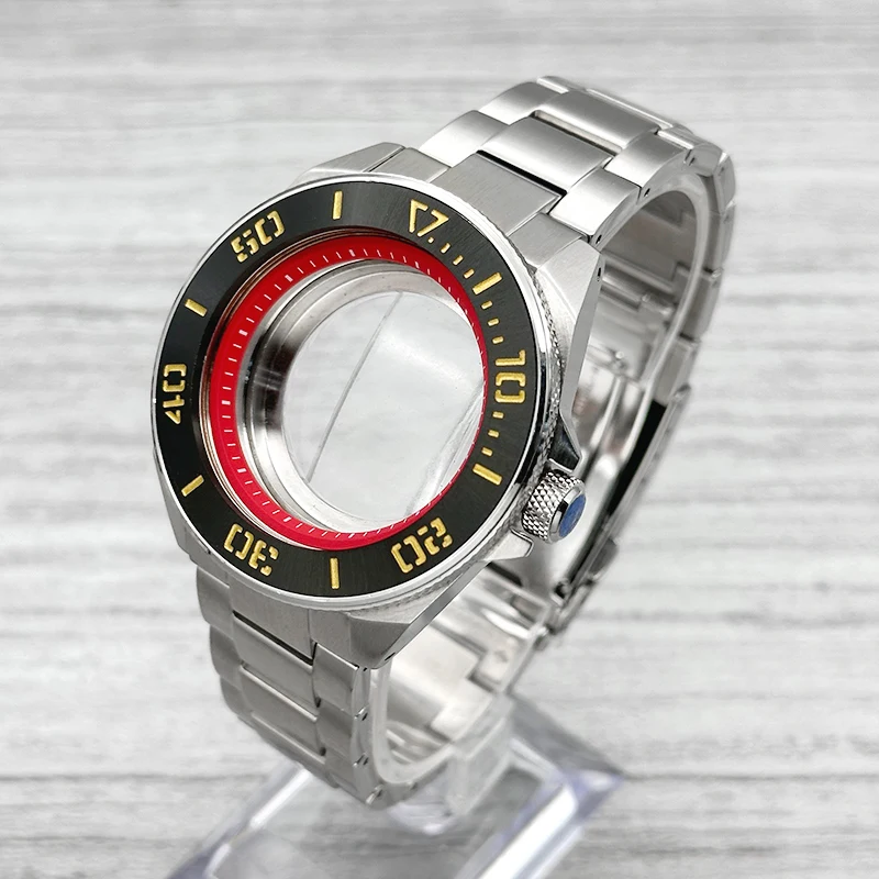 44mm King Samurai Uhrengehäuse Saphirglas Passend für NH34 7S 4R NH35 NH36 Uhrwerk Edelstahl-Armband Uhrenmodifikation – Detail 6