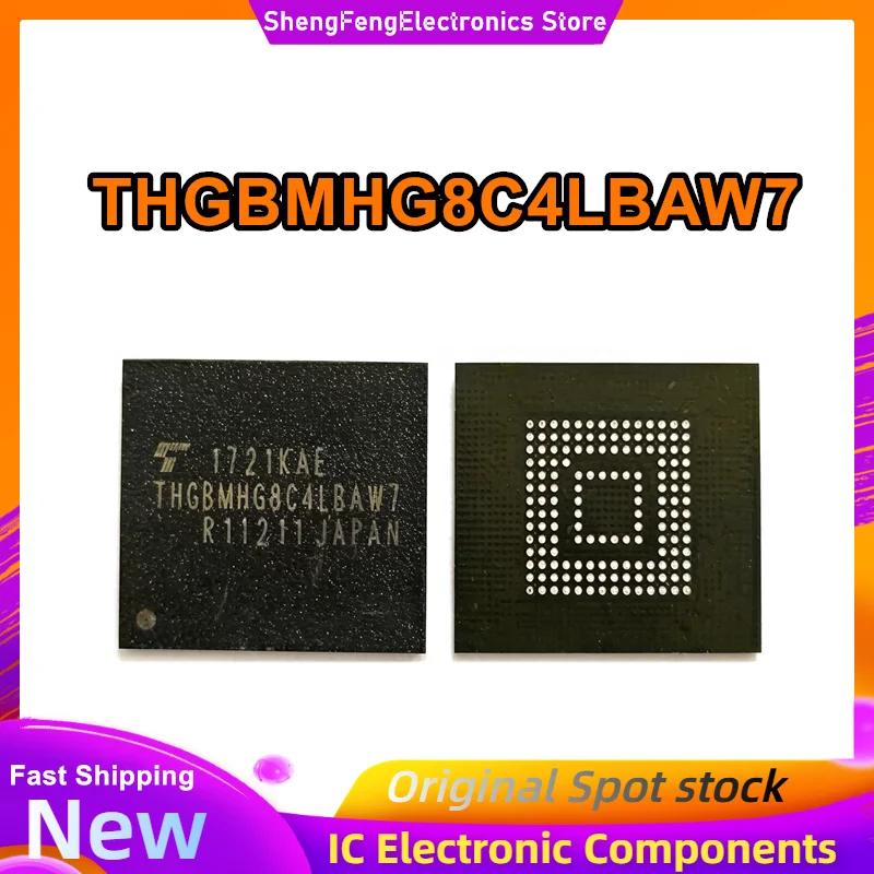 THGBMHG8C4LBAW7 Tail Vertebral BAW7 32GB Industrial Flash EMMC5.1 Version 0-10 IC New Original in stock